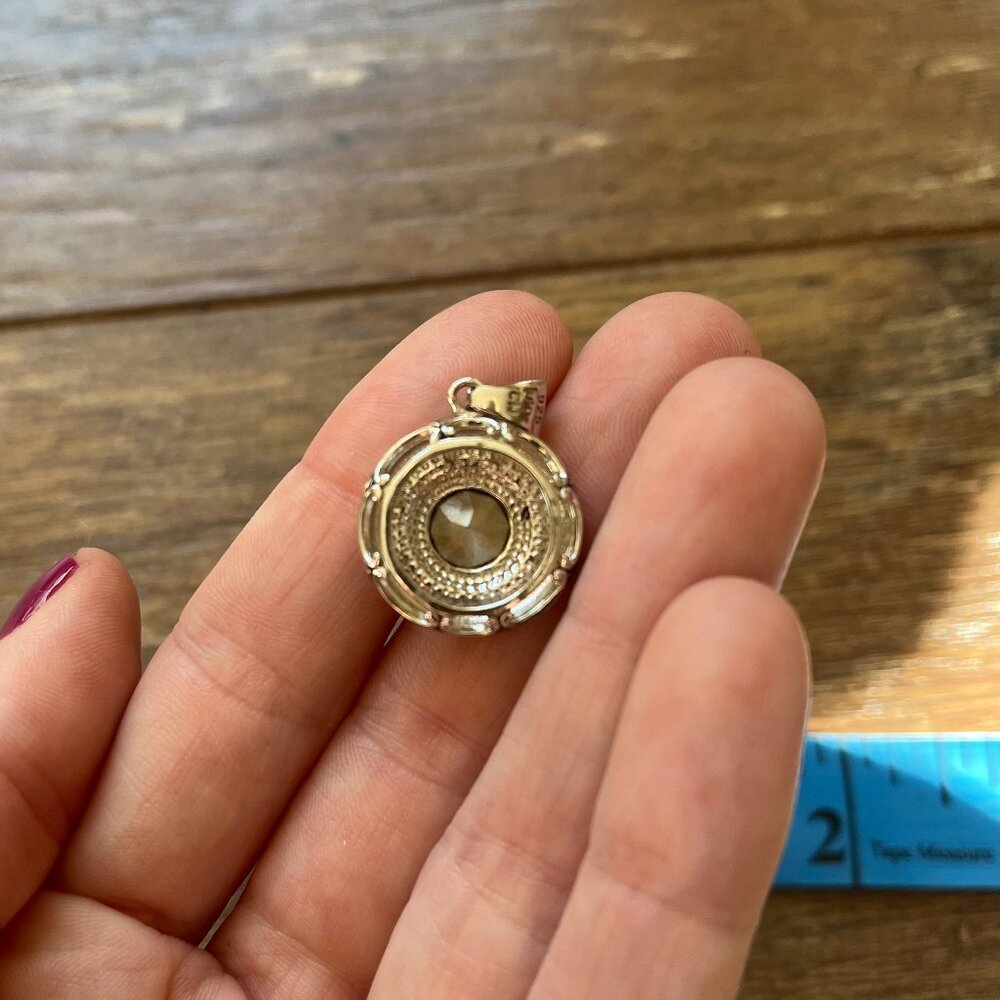 Stunning *Deep Green* Sparkly Pendant | Big Slytherin Energy | Sterling Silver - Picture 7 of 10